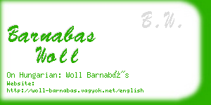 barnabas woll business card